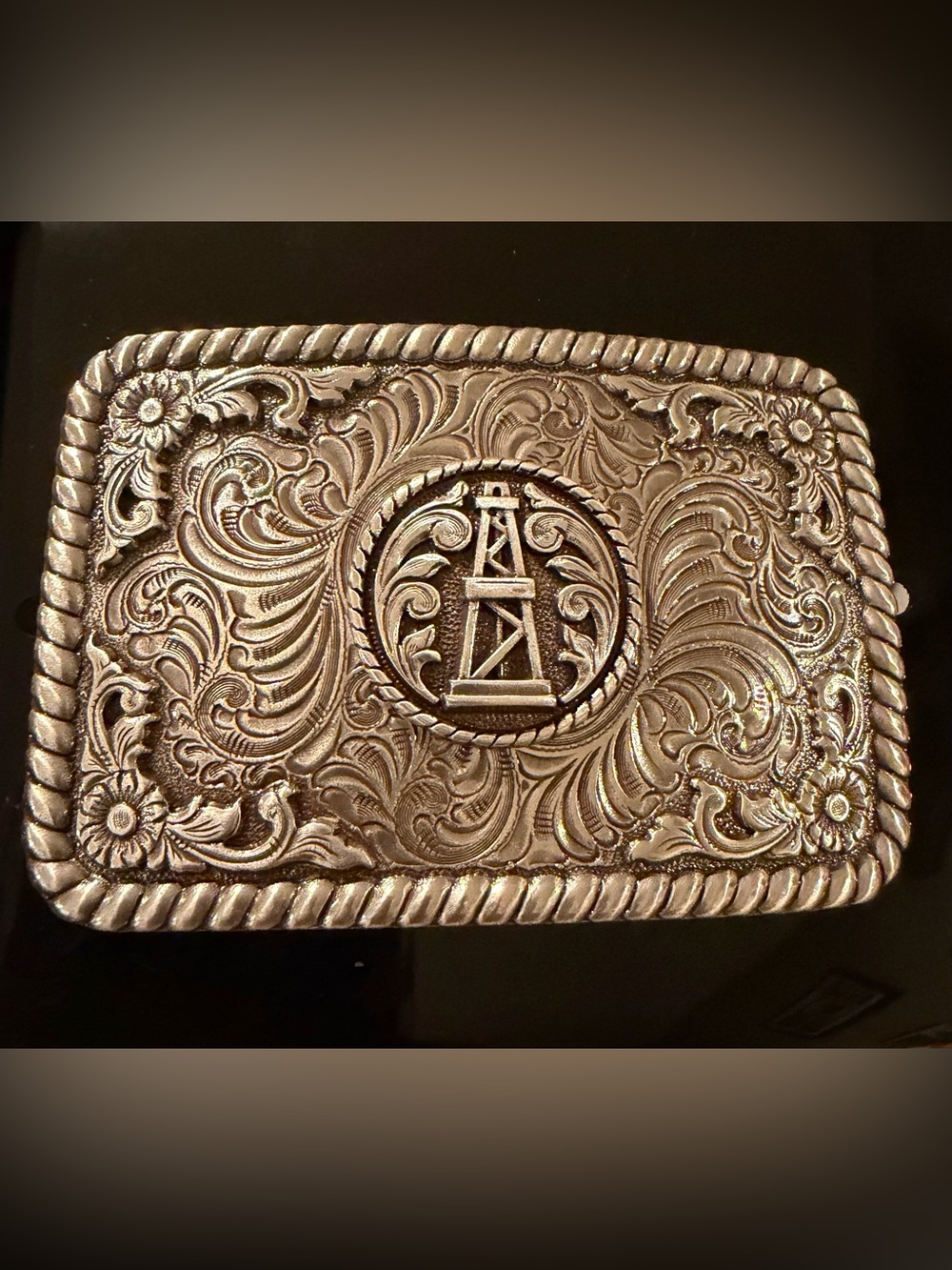 Nocona Belt Co. Oil Rig Belt Buckle
